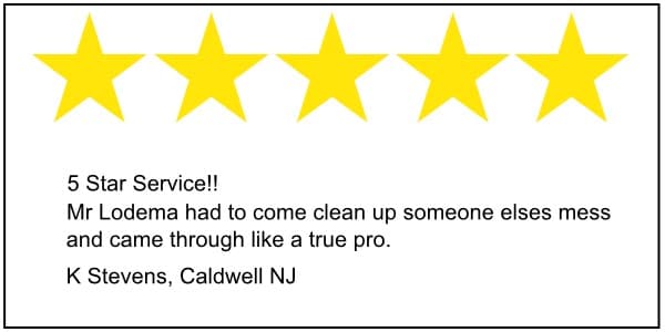 Caldwell tree service 5 star review
